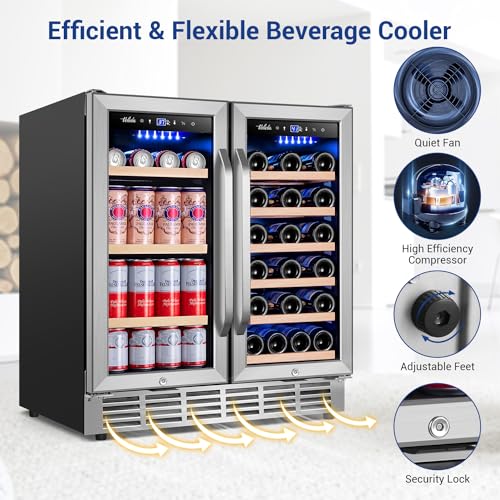 Electric Humidor Cabinet 35L with Digital LED Screen and Humidity Control C6096