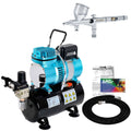 Fine Detail 0.2 Dual-Action Gravity Airbrush Kit Tank Air Compressor Auto Paint - Megean
