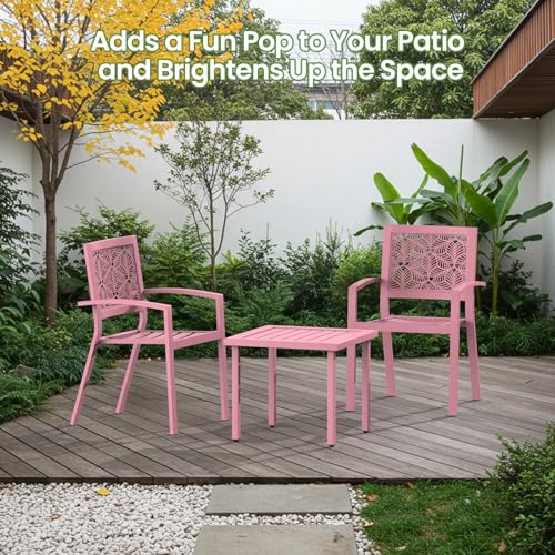 Peacock Blue Outdoor Bistro Set for 2 with Coffee Table R445