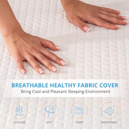 EGO Topper 2 Inch Twin Memory Foam Mattress Topper, Gel Infused, CertiPUR-US Certified F677