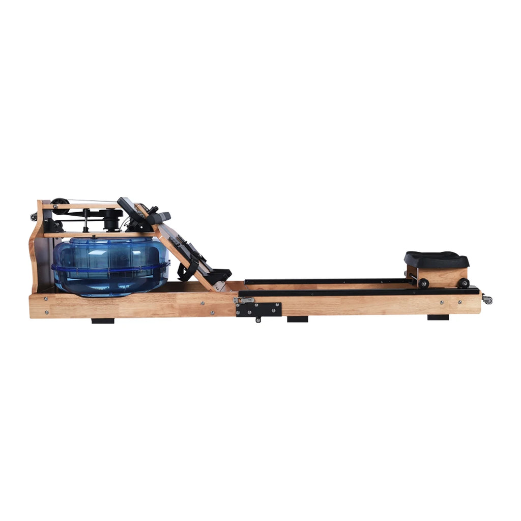 Wooden Water Rowing Machine with LED Display, Foldable R35340