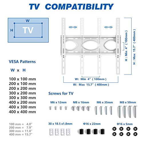 Rfiver Mobile TV Cart for 23-60 Inch LCD LED Flat Panel Curved Screen TVs, Height Adjustable Rolling Stand, Max VESA 400x400mm N1572