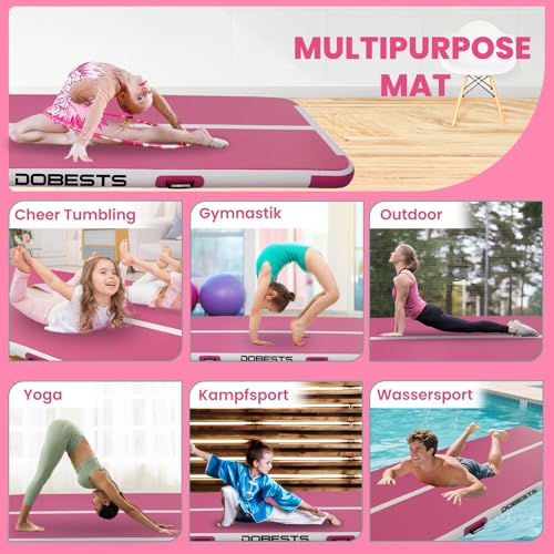DOBESTS Inflatable Gymnastics Tumbling Mat with Pump G20525
