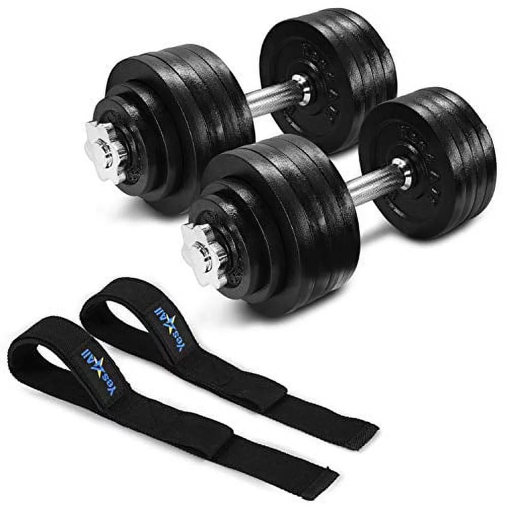 Yes4All 60 lbs Adjustable Dumbbell Set, Cast Iron Pair G3731