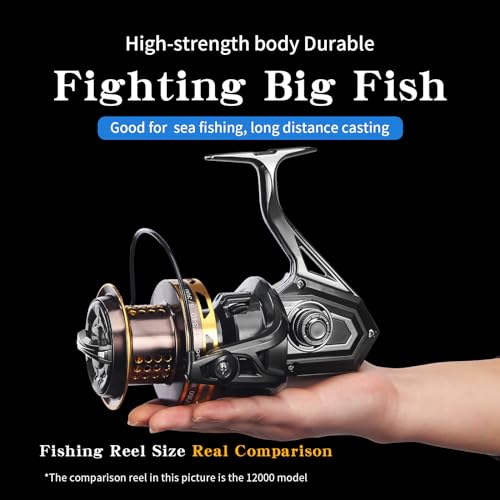 HAUT TON Big Game Surf Spinning Fishing Reel, 20KG Drag, Saltwater Q695155