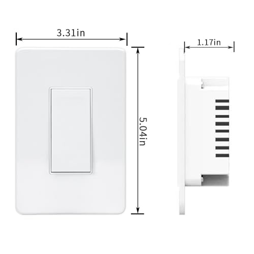 Zigbee Smart Light Switch, No Neutral Wire, Works with Alexa & Google Home W253921
