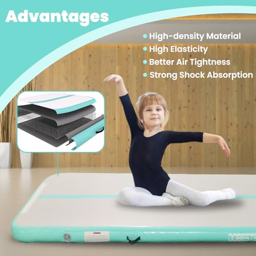 DOBESTS Inflatable Gymnastics Tumbling Mat with Pump G20525