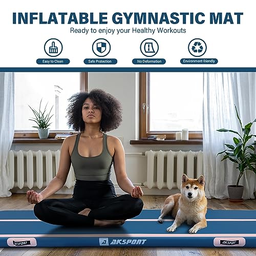 AKSPORT Gymnastics Air Mat Tumble Track with Air Pump A7907