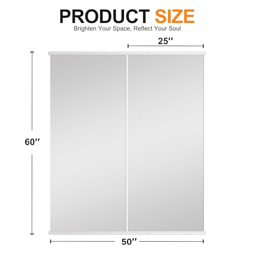 Delma Wall Full Length Mirror with Aluminium Frame, 56x15, Black Z730