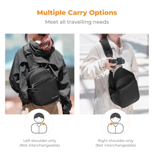 K&F Concept Camera Sling Bag Small Crossbody Shoulder Backpack for DSLR/Mirrorless U627