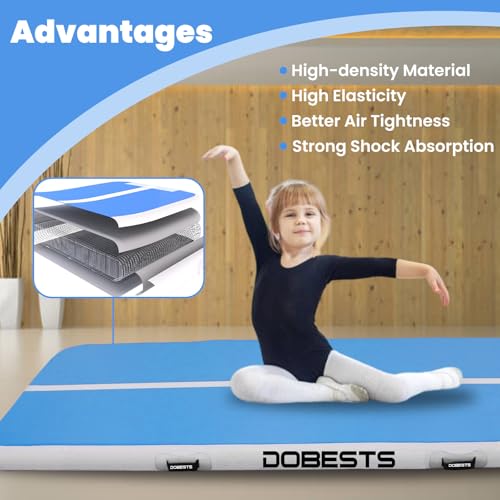 DOBESTS Inflatable Gymnastics Tumbling Mat with Pump G20525