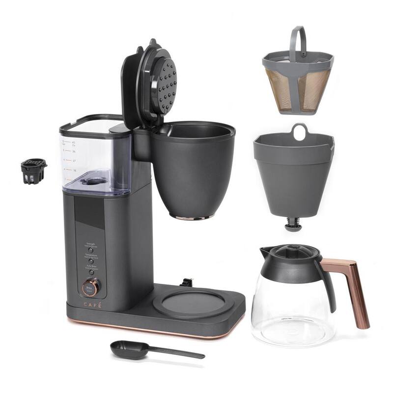 Matte Black 10-Cup Drip Coffee Maker with Glass Carafe L989269