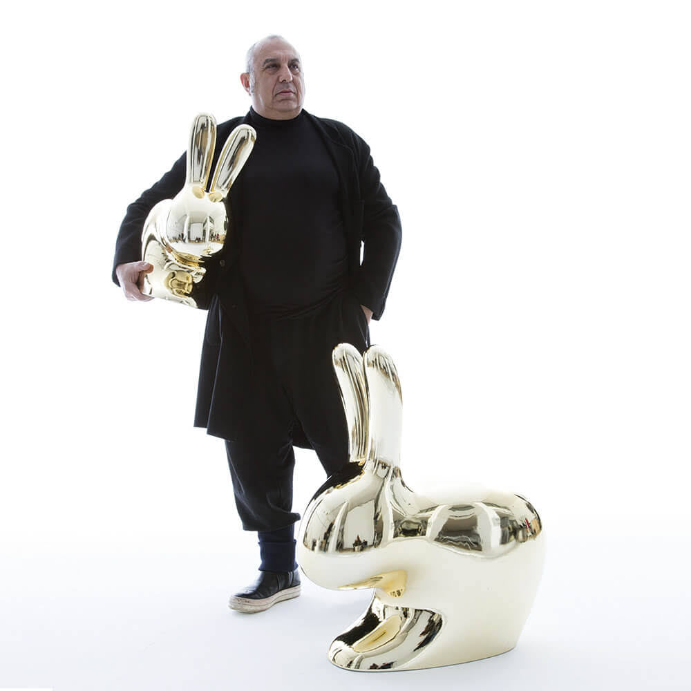 Qeeboo Rabbit Chair Metal Finish Gold P9598