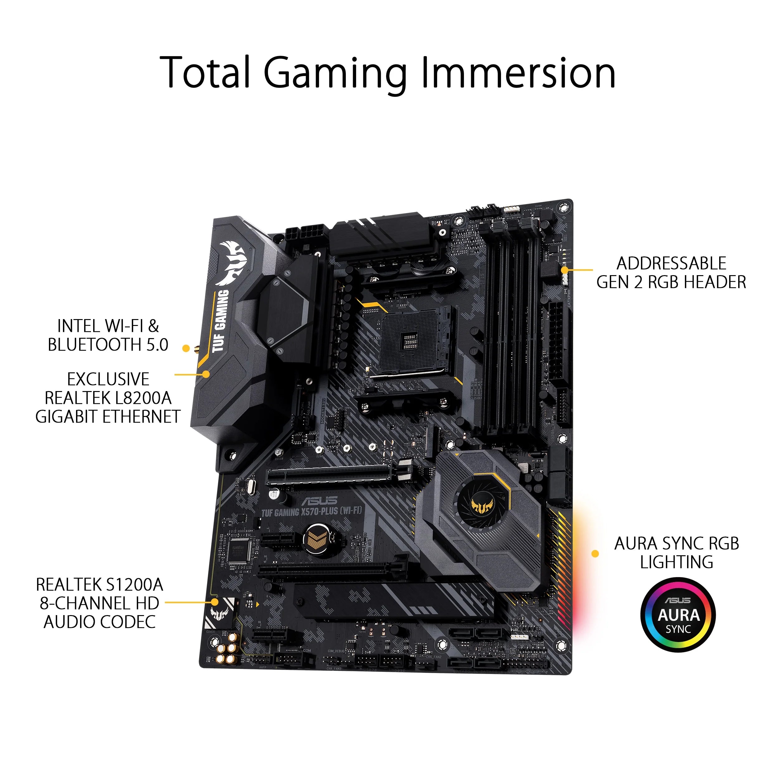 ASUS TUF GAMING X570-PLUS (WI-FI) ATX Motherboard for AMD AM4 S333