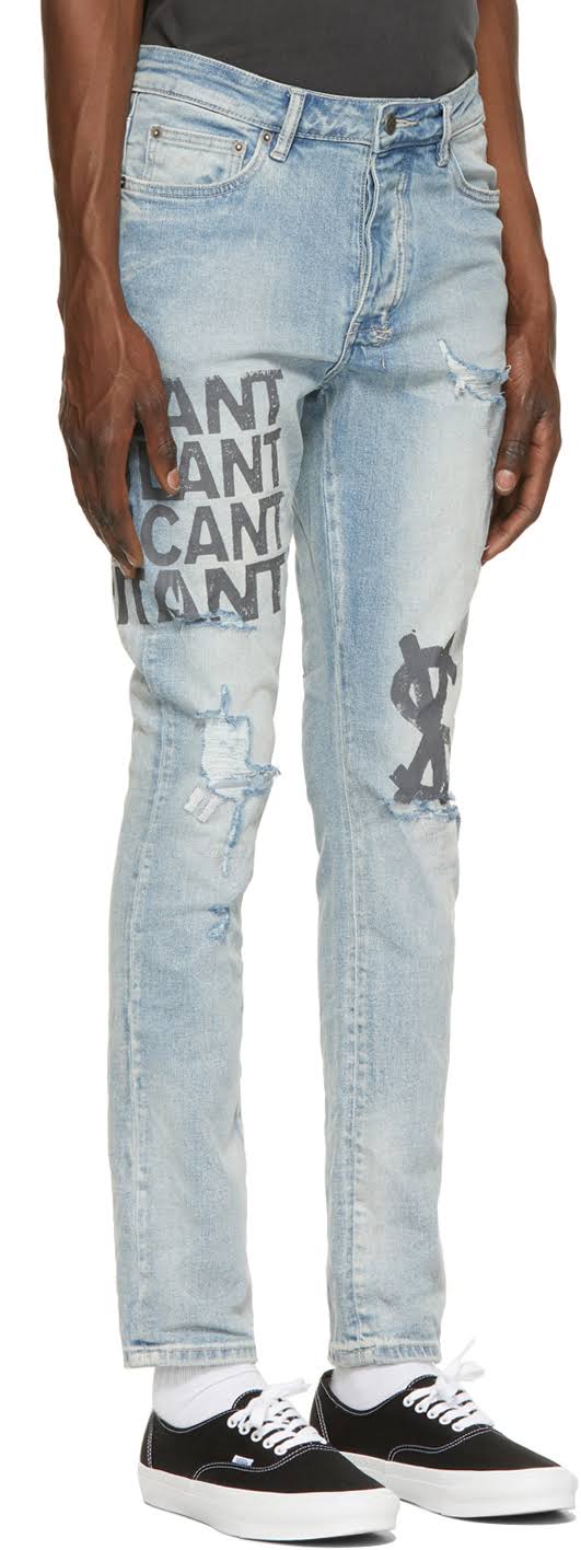 Ksubi Chitch Bombz Jeans, Blue, Size 28 F193214