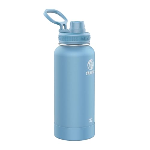 Takeya Actives Water Bottle with Spout Lid, 18 oz, Midnight Blue W579
