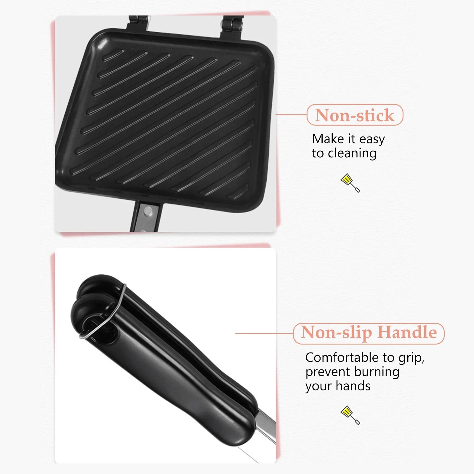 Pinnaco Toasted Sandwich Maker with Non-stick Plates V4962