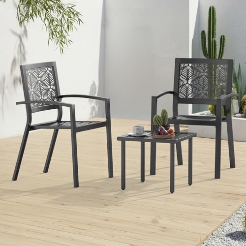 Peacock Blue Outdoor Bistro Set for 2 with Coffee Table R445