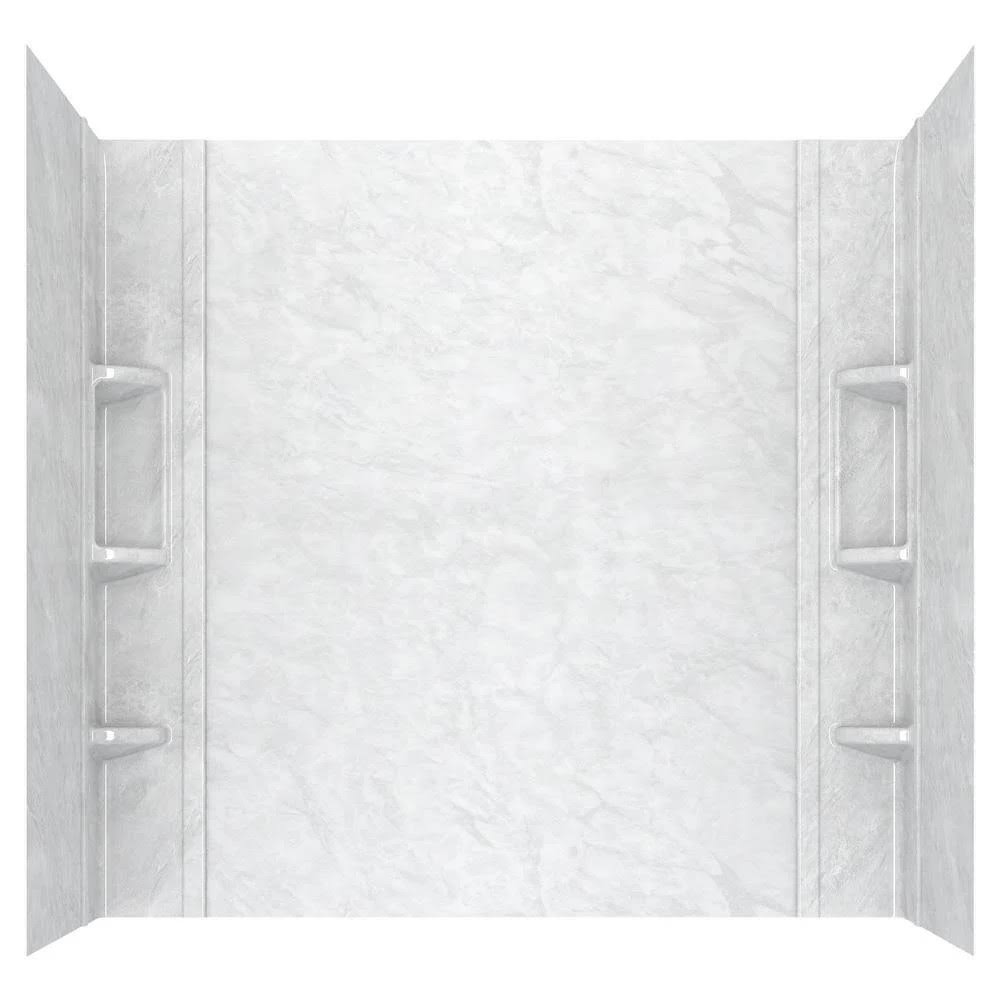 American Standard Ovation 32 in. x 60 in. x 59 in. 5-Piece Glue-Up Alcove Bath Wall Set in White Marble