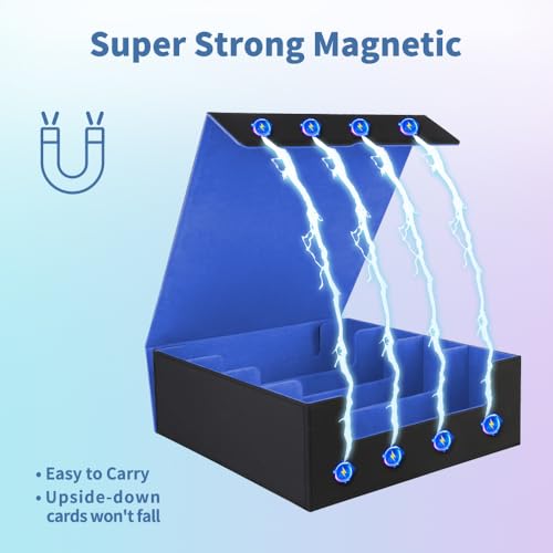 Trading Card Storage Box 4-Row Holder for MTG, Pokemon, YUGIOH S705