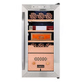 SCHMÉCKÉ 250 Cigar Cooler Humidor with 3 in 1 Precise Cooling, Heating & Humidity Control, Stainless Steel Trim Finish Cabinet, Spanish Cedar Wood Shelves and Drawer with Built in Digital Hygrometer
