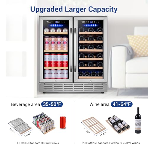 Electric Humidor Cabinet 35L with Digital LED Screen and Humidity Control C6096