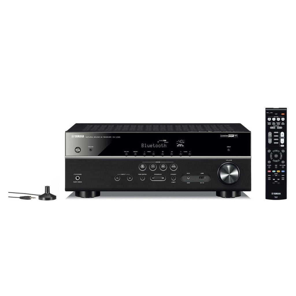 Yamaha RX-V485BL 5.1 AV Receiver with WX-021WH MusicCast 20 Speakers (White) J71498