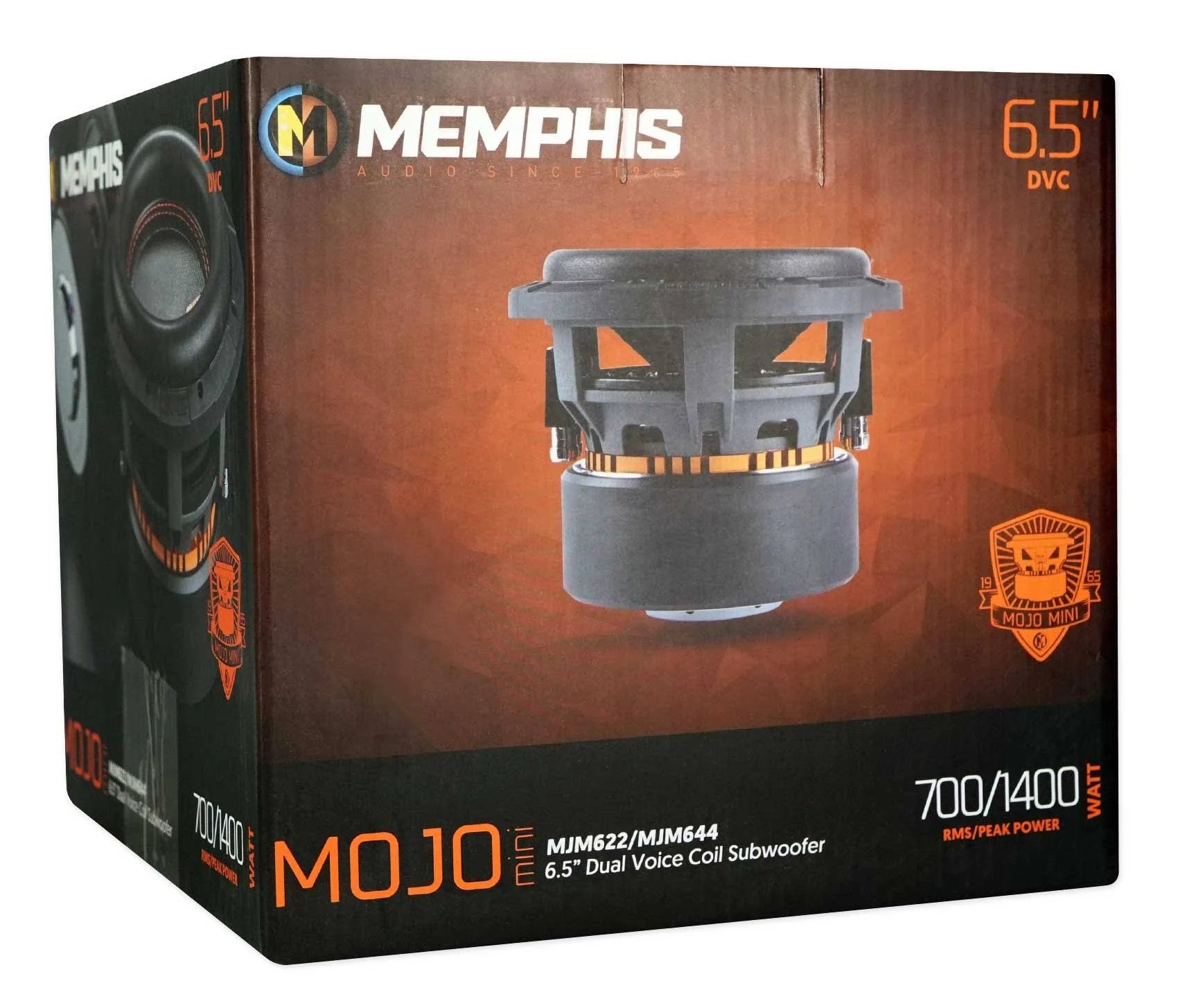 Memphis Car Audio Mojo Mini 6.5 inch Dual-Voice-Coil 4-Ohm Subwoofer U9334