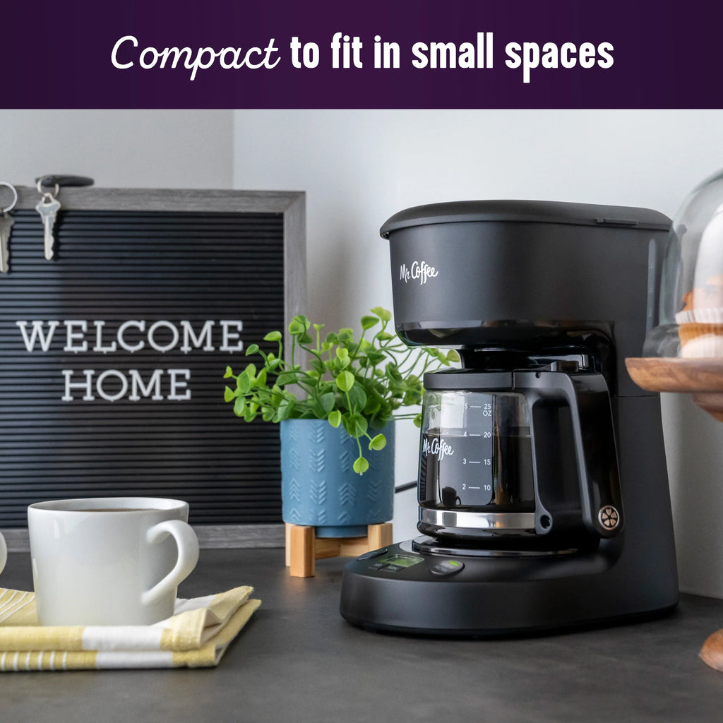 Mr. Coffee 5-Cup Programmable Coffee Maker, Black V884