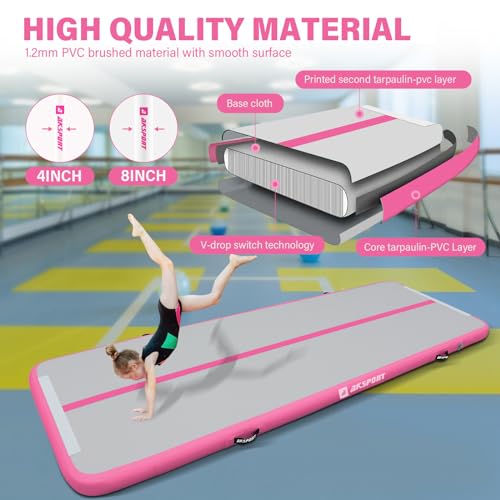 AKSPORT Gymnastics Air Mat Tumble Track with Air Pump A7907