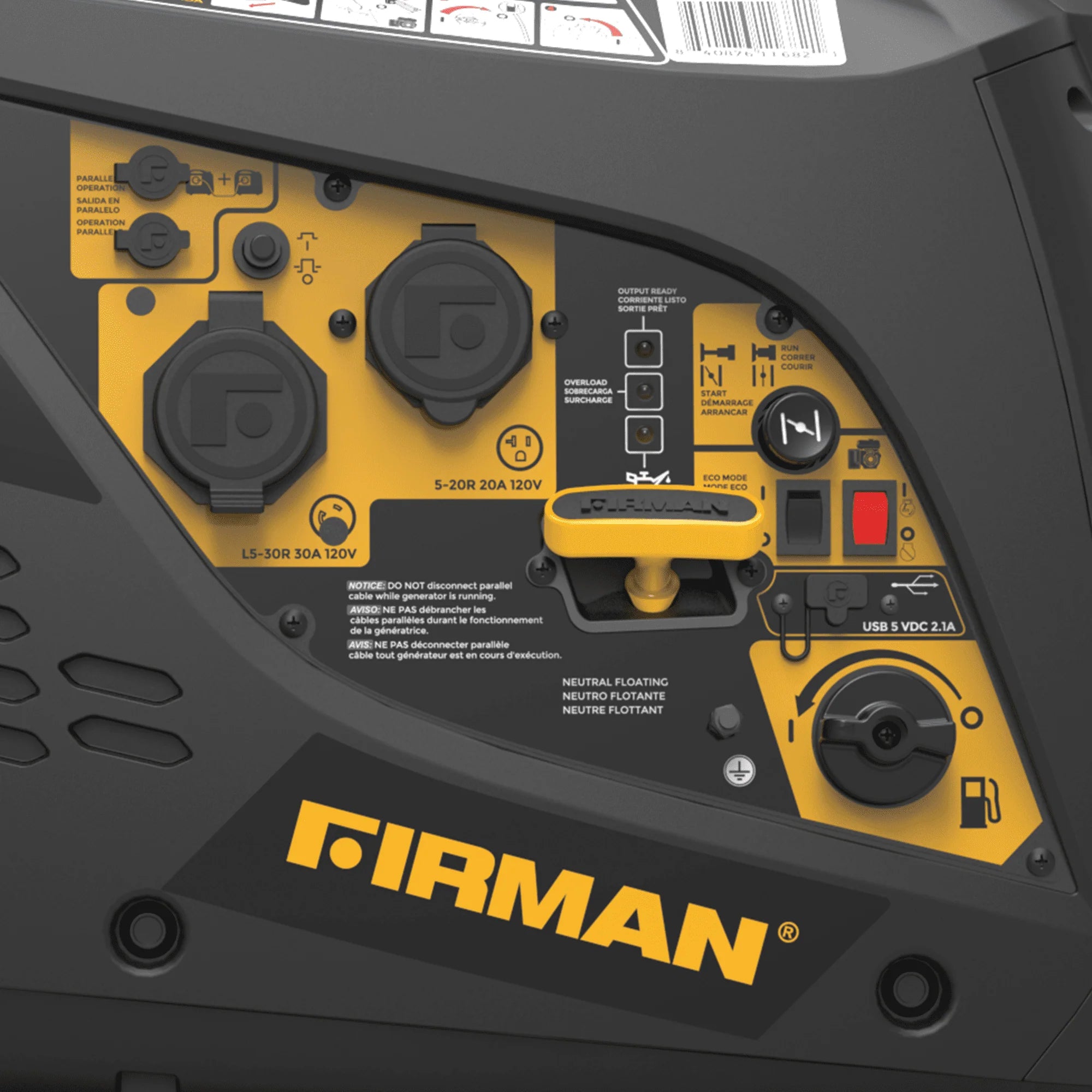 FIRMAN W01682 1600/2000 Watt Gasoline Inverter Generator P1961
