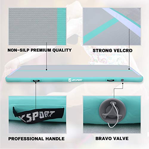 AKSPORT Gymnastics Air Mat Tumble Track with Air Pump A7907
