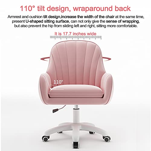 Mid-Back Upholstered Swivel Task Chair for Home Office N37900
