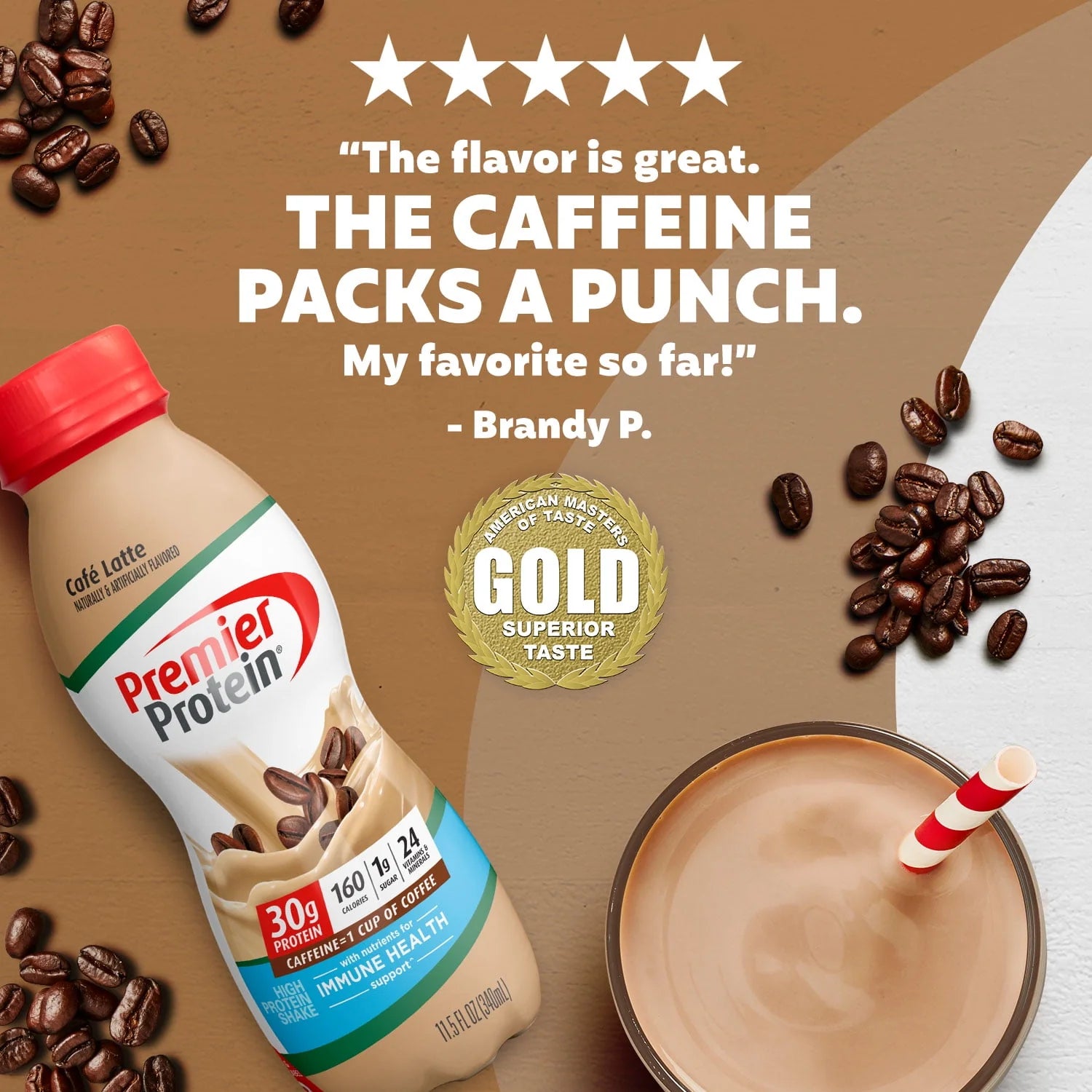 Premier Protein Shake, Cafe Latte, 30g Protein, 12 Ct G840787