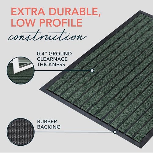 ubdyo Extra Durable Door Mat Non-Slip Outdoor Entrance 30" x 17" Bright Brown W5648
