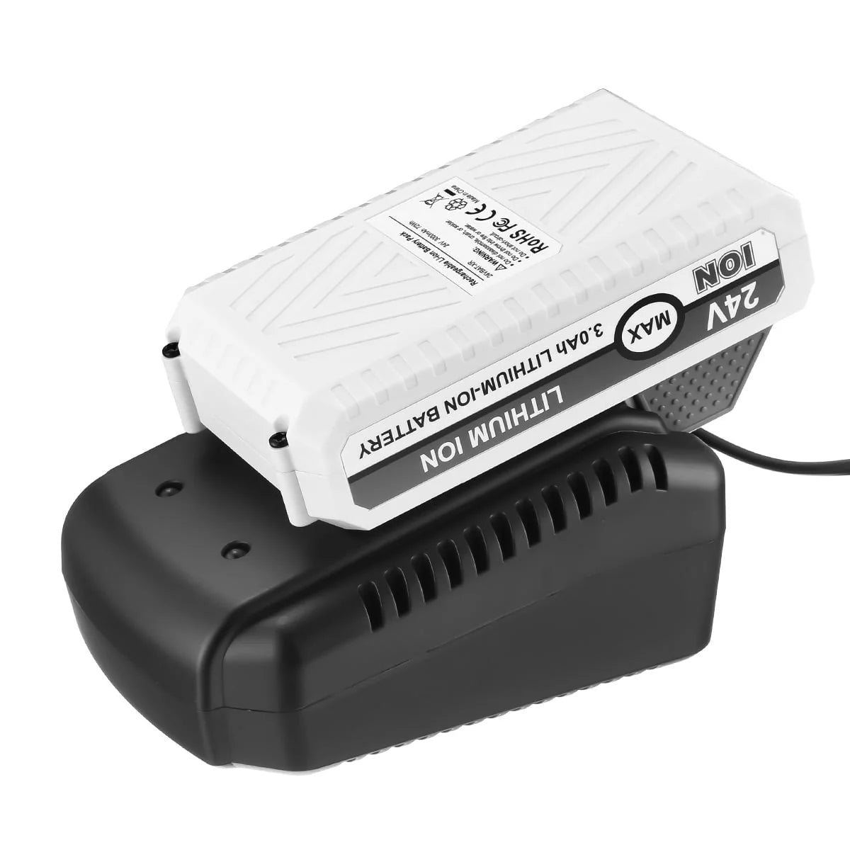 24V 3.0Ah Lithium-ion Battery and Charger for Snow Joe + Sun Joe G887