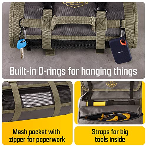 Ryker Roll Up Tool Bag Organizer with Detachable Pouches O5686