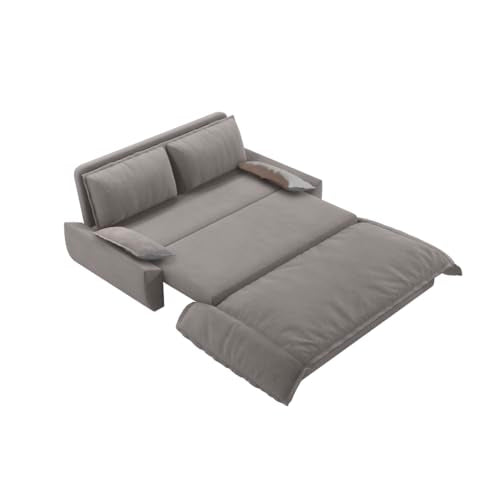 Queen Size Futon Sofa Bed with 2 Pillows, Blue V9731