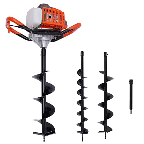 DYRABREST 52cc Gas Powered Earth Auger Post Hole Digger with 4/6/8 inch Bits K1897