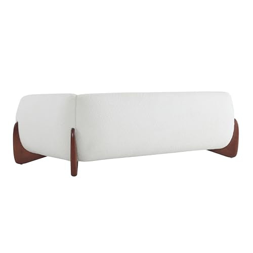 Christopher Knight Home Almab 82" Boucle 3-Seater Sofa, Wood Frame, Caramel Brown L227