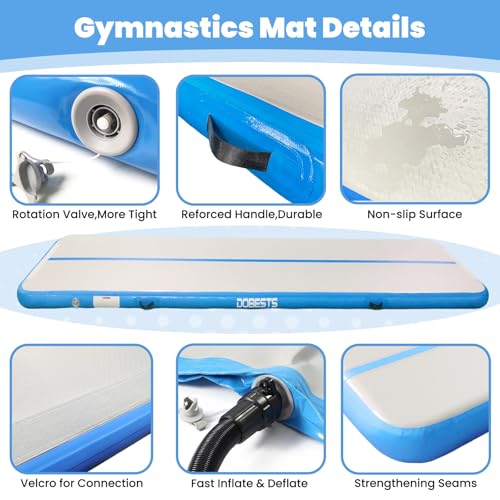 DOBESTS Inflatable Gymnastics Tumbling Mat with Pump G20525