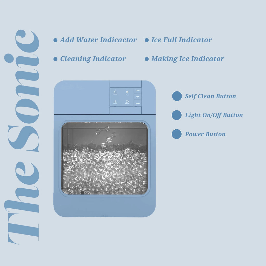 Orgo Products Sonic Countertop Nugget Ice Maker, Blue W585