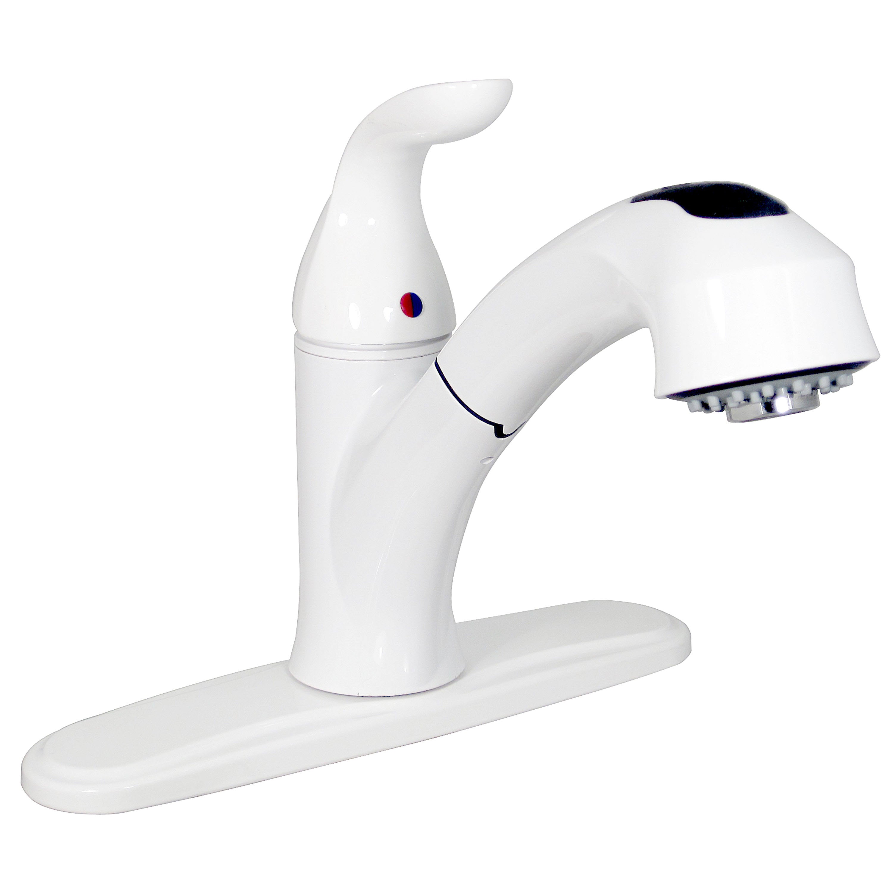 Phoenix Pf231241 Single Handle Pull Out Hybrid Kitchen Faucet, White