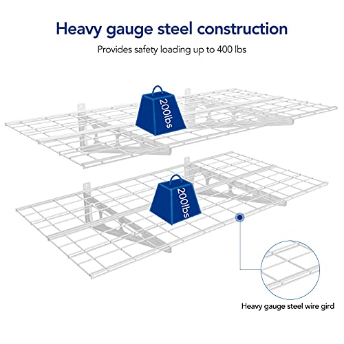 FLEXIMOUNTS 2-Pack 2x6ft Garage Wall Shelving Rack, Black C244838