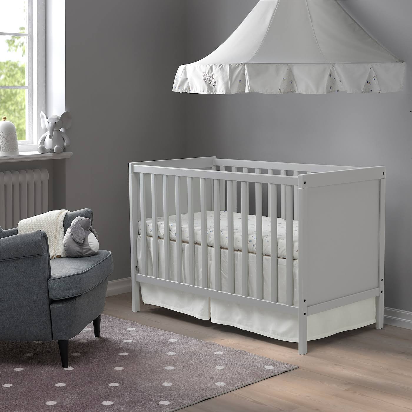 IKEA SUNDVIK Crib, Gray X202526