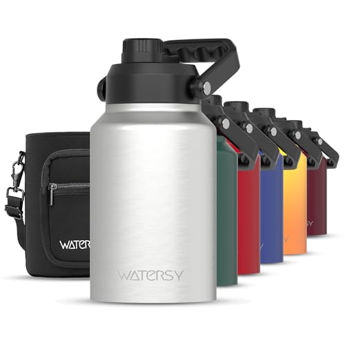128oz Insulated Stainless Steel Water Bottle with Handle, Black W803
