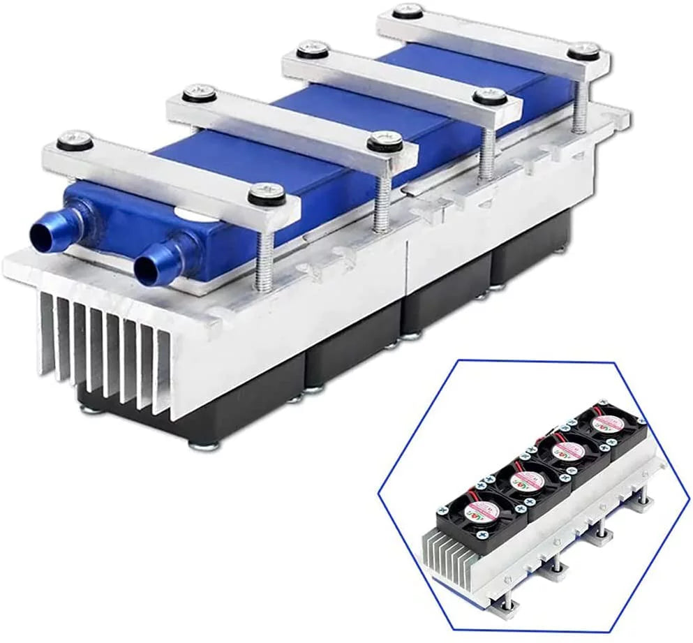 4 Chip 288W 12V Thermoelectric Peltier Cooler Water Cooling Kit V74733