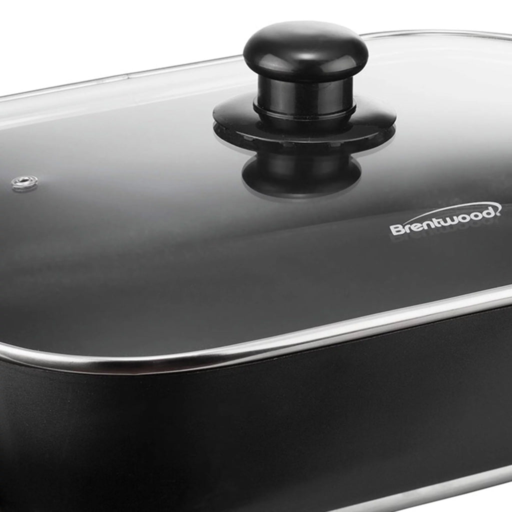 Brentwood 16" Electric Skillet with Glass Lid, Non-Stick Y166