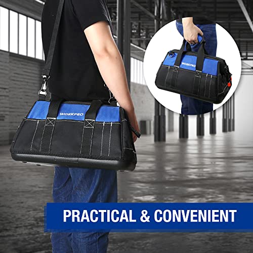 WORKPRO 16-inch Wide Mouth Tool Bag with Waterproof Molded Base K85487