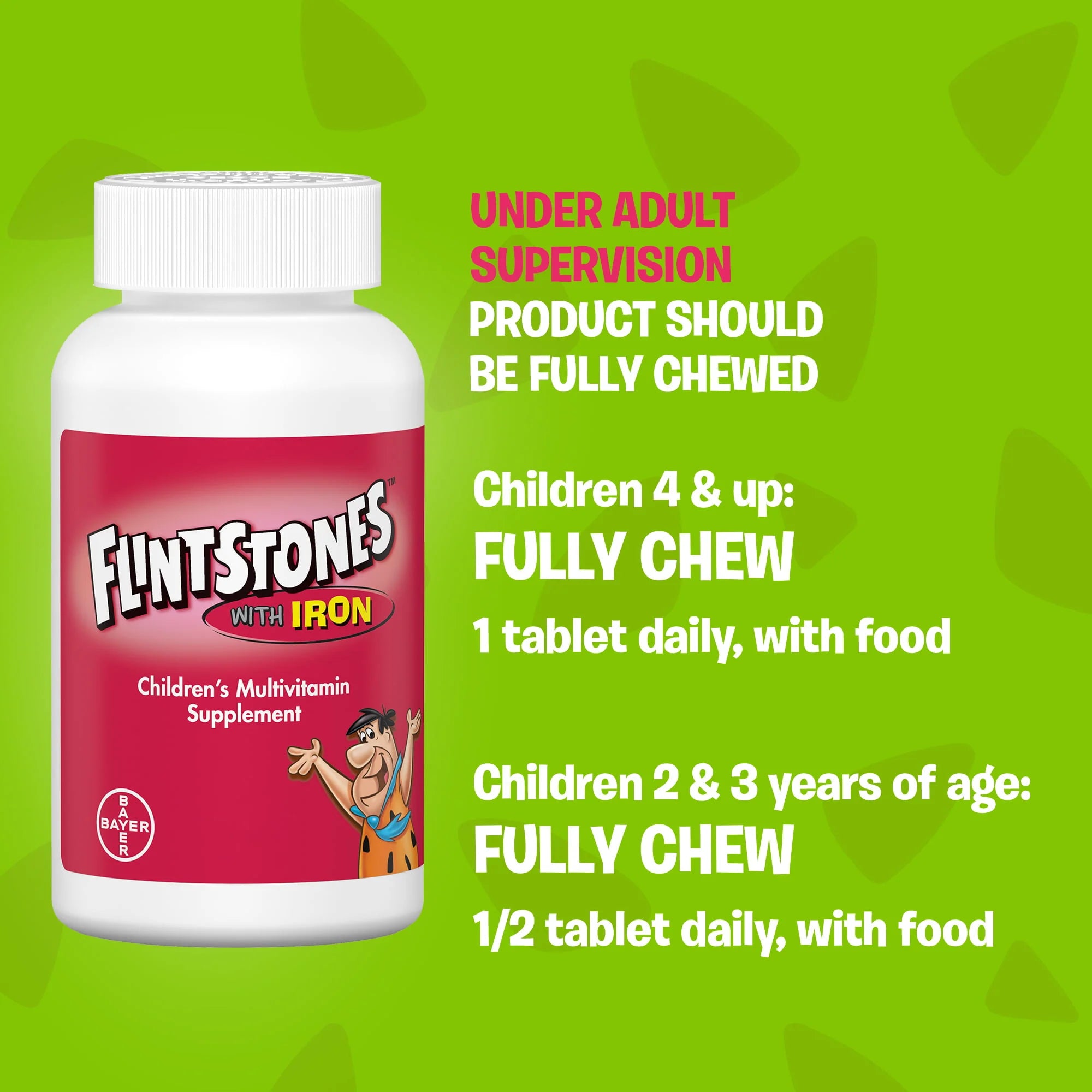 Flintstones Chewable Kids Vitamins with Iron, 90 Ct X54792